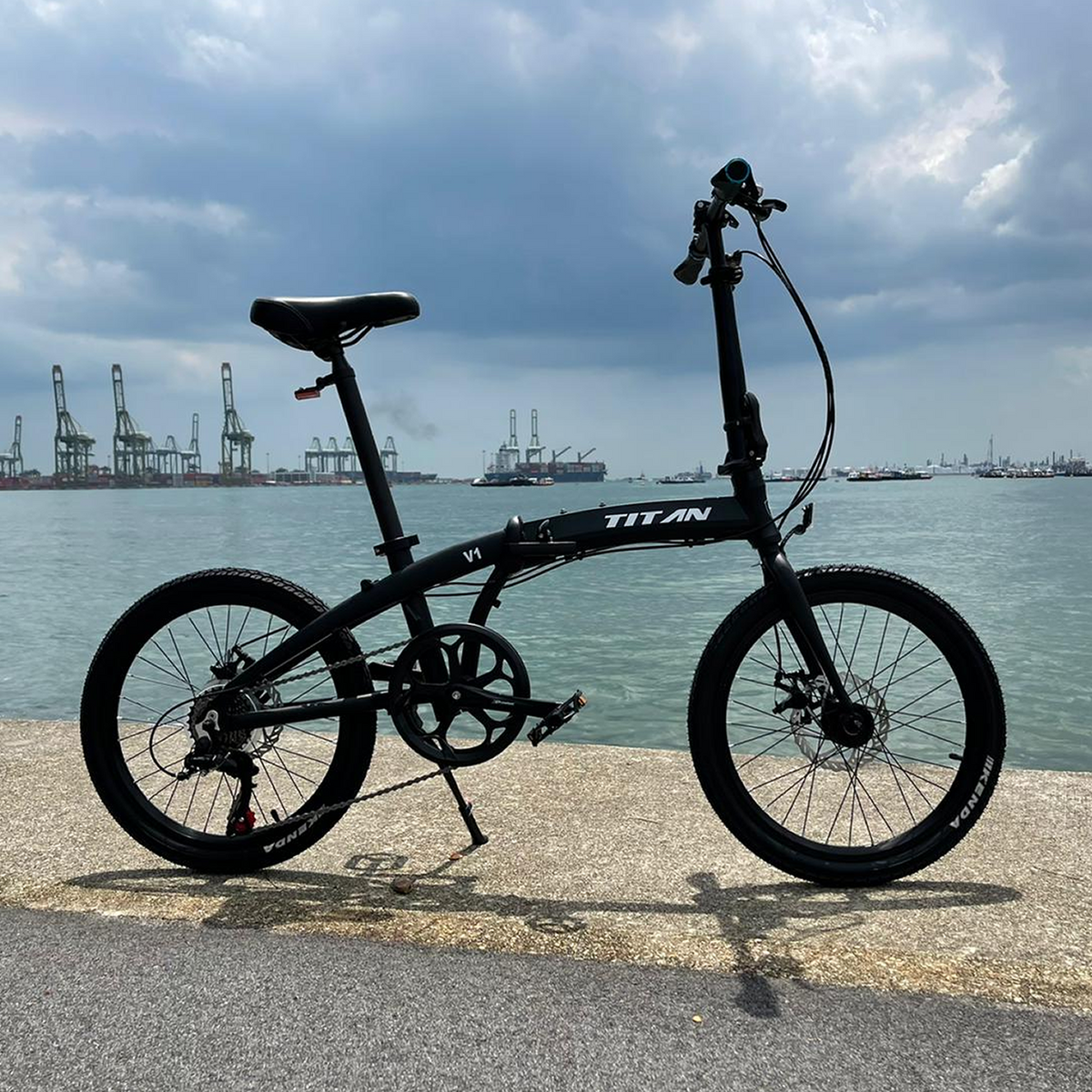 Titan folding deals bike
